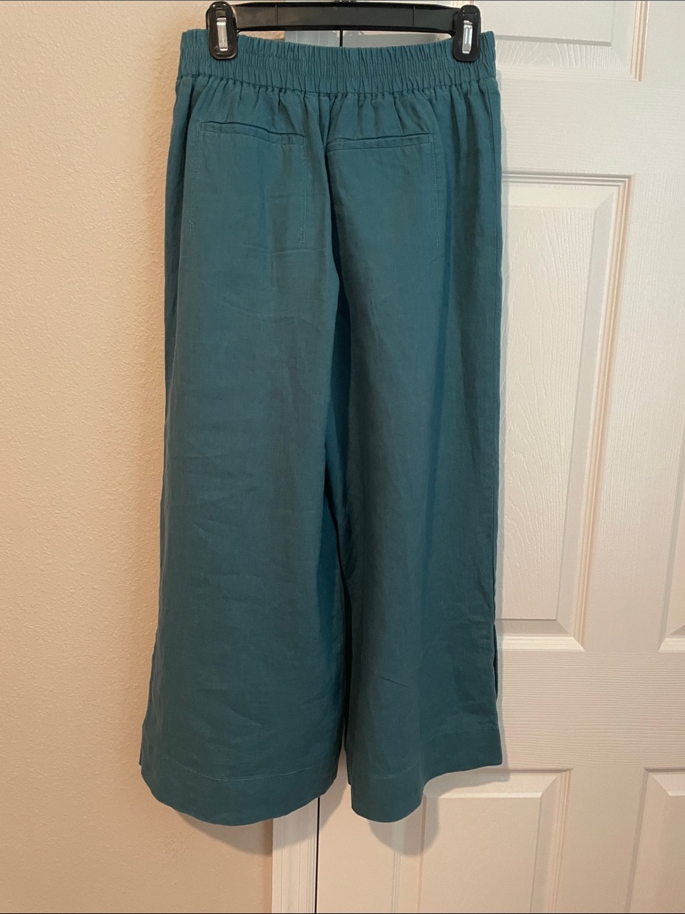 Athleta Teal Wide-Leg Linen Pants - Picture 2 of 7
